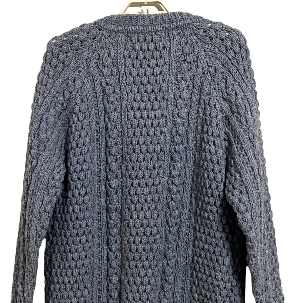 Vintage Ewe Care Wool Made In Ireland Cardigan Oversized Grandpa Sweater - Picture 6 of 8